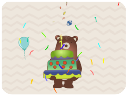 Birthday Bear Cake Celebration