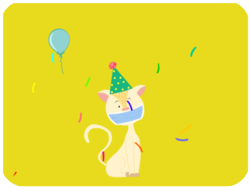 Birthday Party Cat Balloon