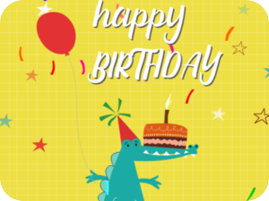 Birthday Crocodile Party Hat