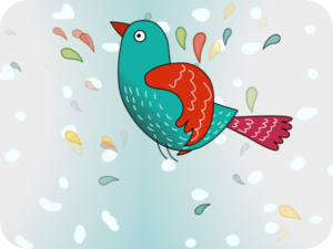 Playful Spring Bird Confetti