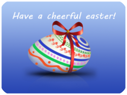 Cheerful Easter Decorated Egg