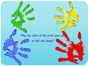 Holi Colorful Handprints