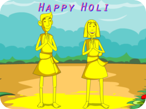Happy Holi Yellow Celebration