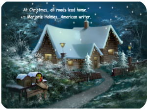 Christmas Winter Snowy Cabin