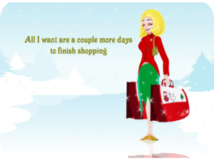 Holiday Shopping Stressed Woman