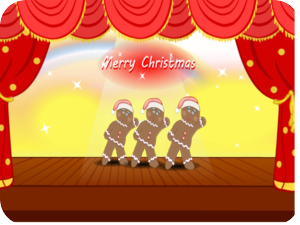Christmas Dancing Gingerbread Men