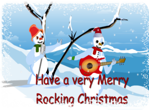 Rocking Christmas Snowmen Guitar