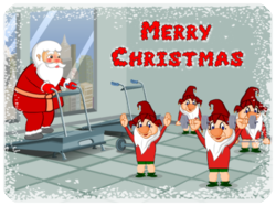 Santa Gym Christmas Elves