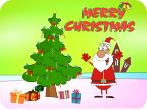 Merry Christmas Santa Tree V2