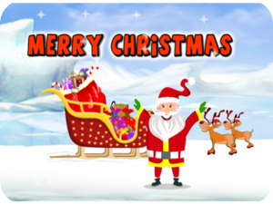 Christmas Santa Sleigh Reindeer