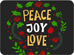 Peace Joy Love Holiday Wreath