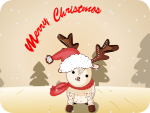 Cute Christmas Reindeer Scarf