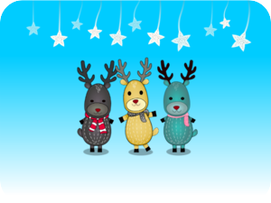 Cute Christmas Reindeer Friends