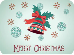 Christmas Bell Holly Snowflakes