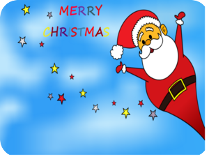 Merry Christmas Santa Stars