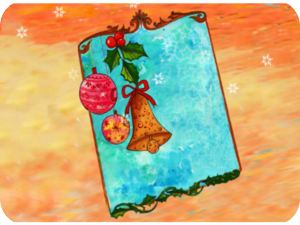 Christmas Bell Holly Ornaments