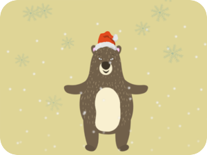 Christmas Bear Santa Hat