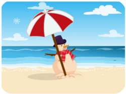 Beach Snowman Summer Fun
