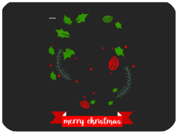 Merry Christmas Holly Wreath