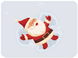 Santa Snow Angel Holiday