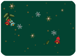 Christmas Bells Holly Snowflakes