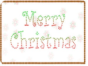 Merry Christmas Colorful Snowflakes
