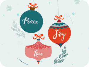 Peace Joy Love Christmas Ornaments