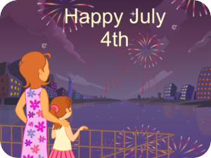 July 4Th Fireworks Family