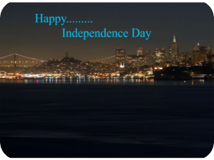 Independence Day Cityscape Fireworks