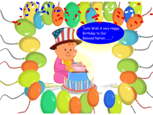 Birthday Celebration Patriotic Balloons