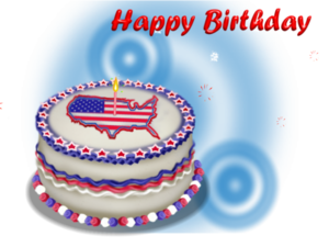 Birthday Cake American Theme