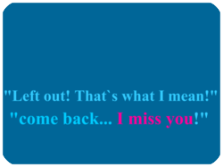 Missing You Blue Text