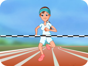 Motivational Sports Running Girl