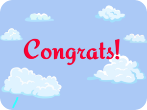 Congratulations Clouds Blue Sky