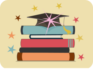 Graduation Books Mortarboard Stars