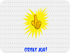Great Job Yellow Thumbs Up