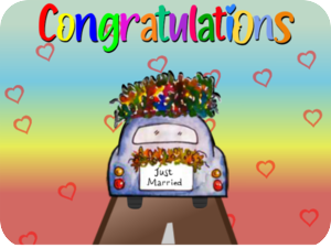 Just Married Wedding Car