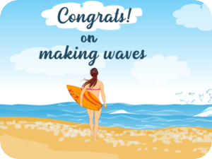 Beach Surfing Congratulations Summer