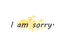 Apology Yellow Bubbles