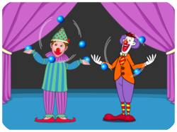 Funny Birthday Clowns Juggling
