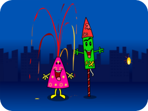 Funny New Year Fireworks Friends