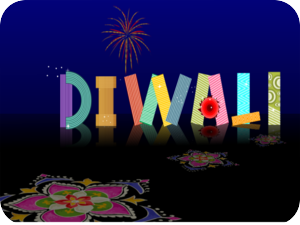 Diwali Festival Colorful Letters