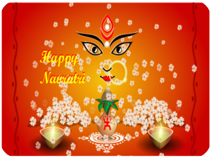 Happy Navratri Festival Lights