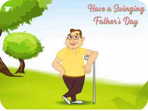 Swinging Fathers Day Golfing Dad