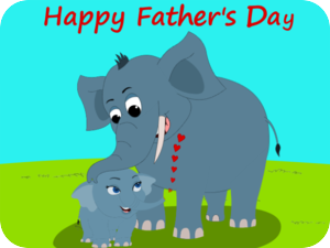 Fathers Day Elephants Love