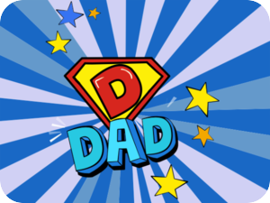 Superhero Dad Birthday Stars
