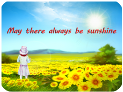 Sunny Spring Girl Yellow Flowers