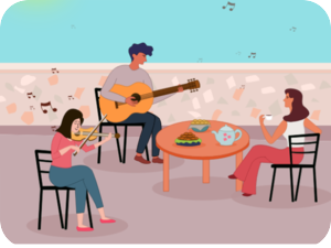 Casual Gathering Music Friends