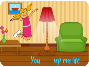 Happy Jumping Girl Home