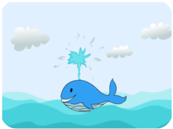 Playful Birthday Whale Splash